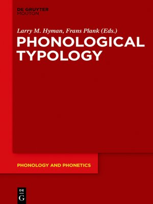 cover image of Phonological Typology